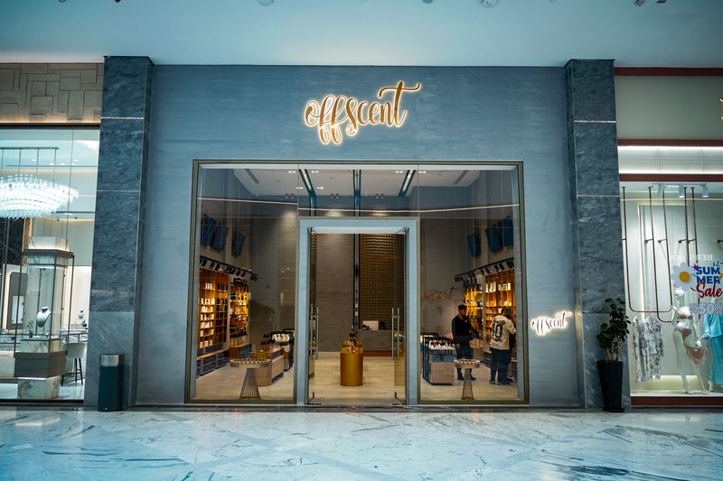 Storefront of the Offscent boutique at Iraq Mall, Baghdad